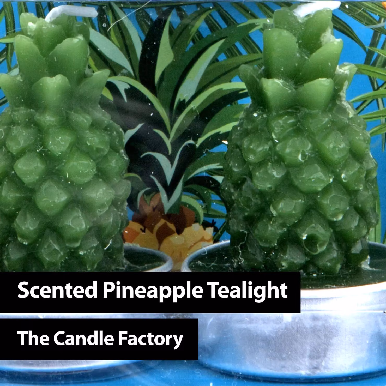 VFM Scented Tropical Pineapple Tealight Candle Multipack, 4 Pack, Green – 2