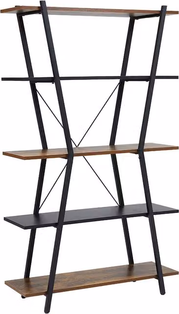 HomeScape Industrial Vintage Display Unit in Brown and Black