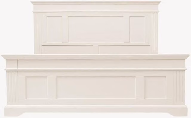 Gainsborough Vintage Cream Solid Wood Bed in Beige, White and Yellow, W/D/H: 180 x 200 x 110 cm