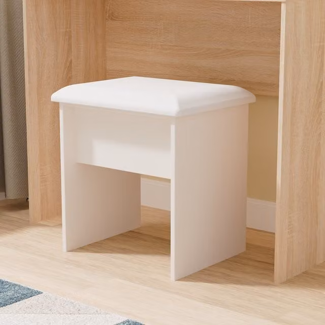 Haworth Stool in Kashmir Matt White and Gold