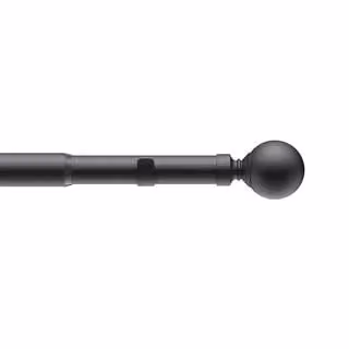 New Edge Blinds Black Metal Eyelet Extendable Curtain Pole Set with Ball Ends, Length: 170 cm – 3