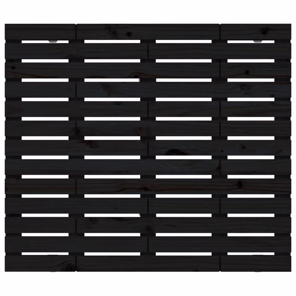 Berkfield Home Rustic Black Solid Wood Pine Wall Mounted Headboard W/D/H: 146 x 3 x 91.5 cm – 3