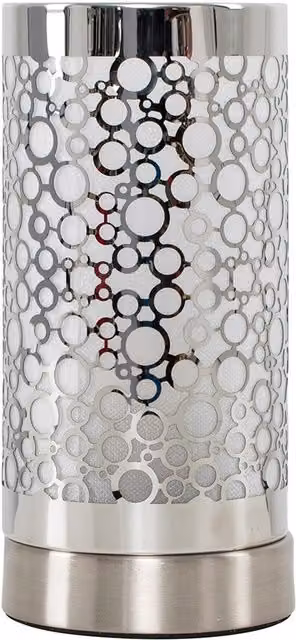 Cadena Touch Table Lamp in Silver and Chrome Metal
