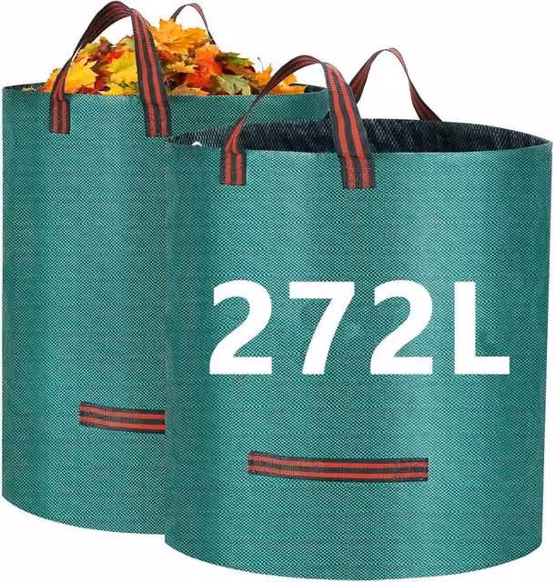 EONLION 2 Pack Heavy Duty Large Garden Waste Refuse Bags, 272L, Green – 1