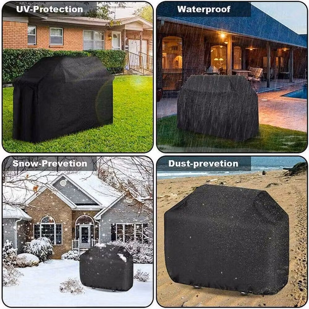 Nordara Black Polyester Garage Shelter Rain Cover and UV Protector, W: 170 cm, D: 71 cm, H: 117 cm – 4