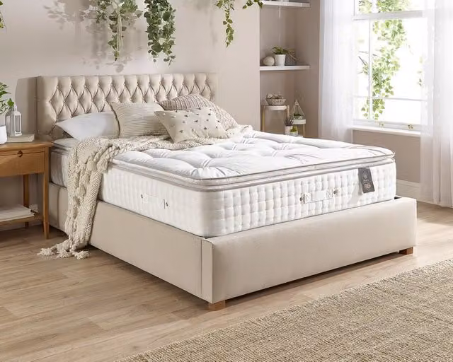 Aspire Store 7000 Pocket Spring Wool Cashmere and Silk Pillowtop Mattress in White