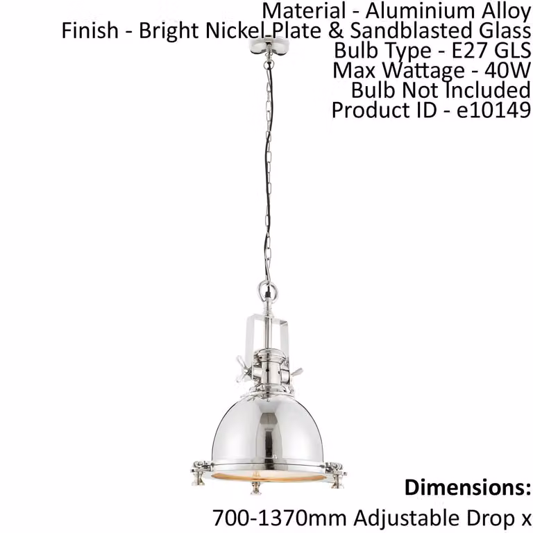 Loops Ceiling Pendant Light in Silver with Sandblasted Glass and Aluminium, E27 40W