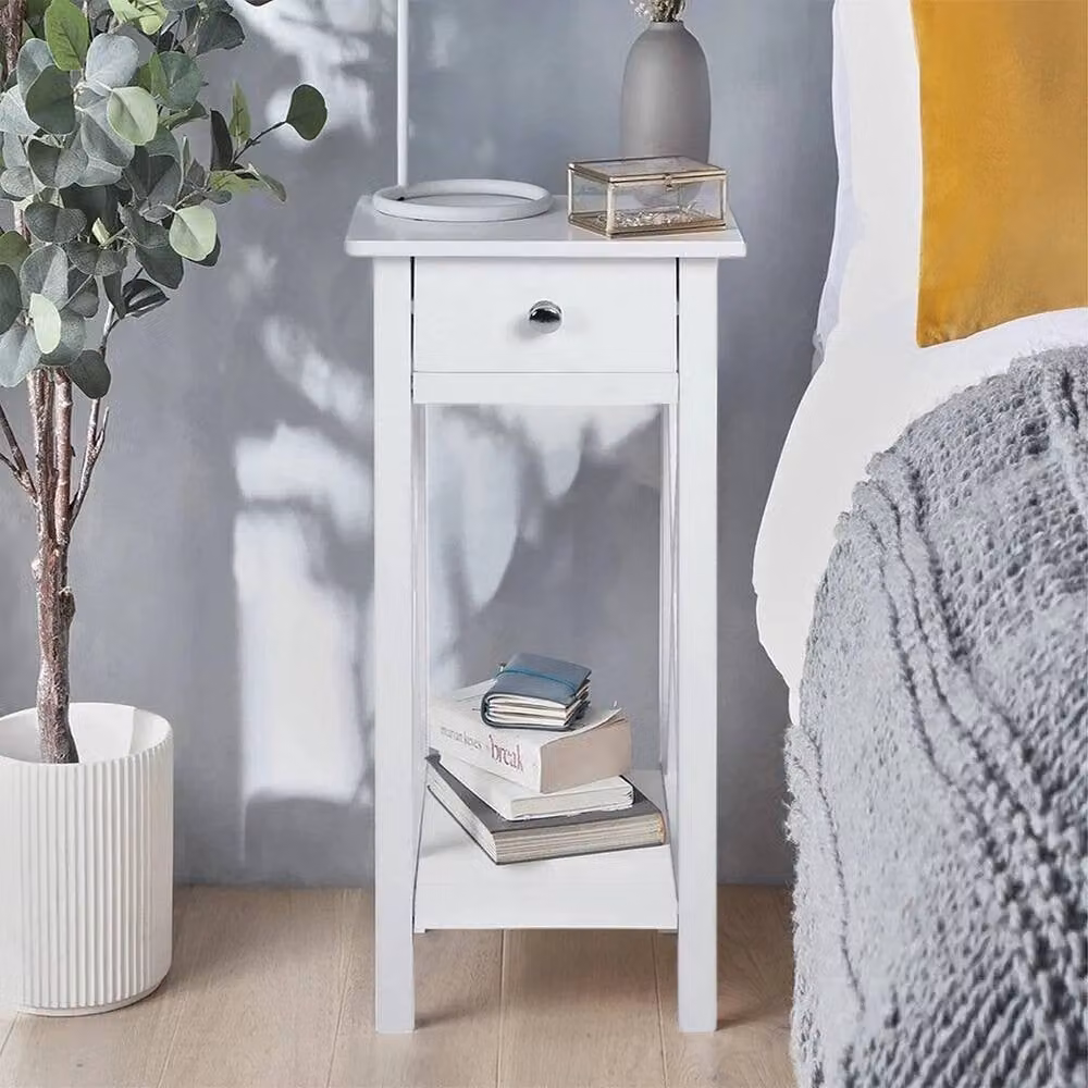 PAWNORA Modern Slim White Lacquered MDF Hallway Console Table – 3