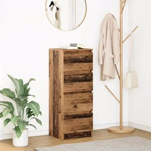 vidaXL Modern Sideboard in Old Wood Brown, W/D/H: 37.5 x 35 x 99 cm – 2