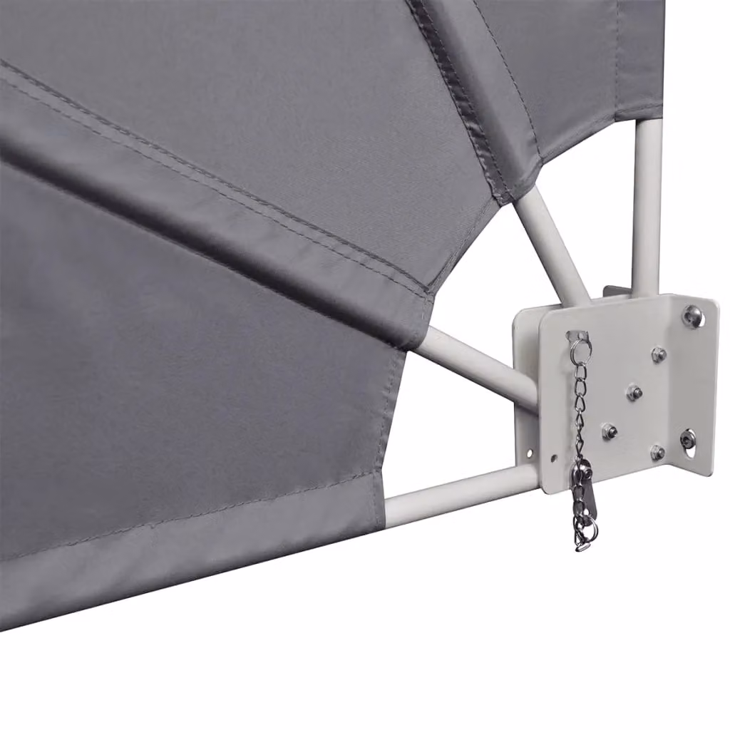 Berkfield Home Collapsible Grey Balcony Side Awning, W/H: 160 x 240 cm – 3