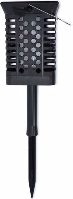ValueLights Multi-function Solar Flame Effect Lantern Stake Light, Black