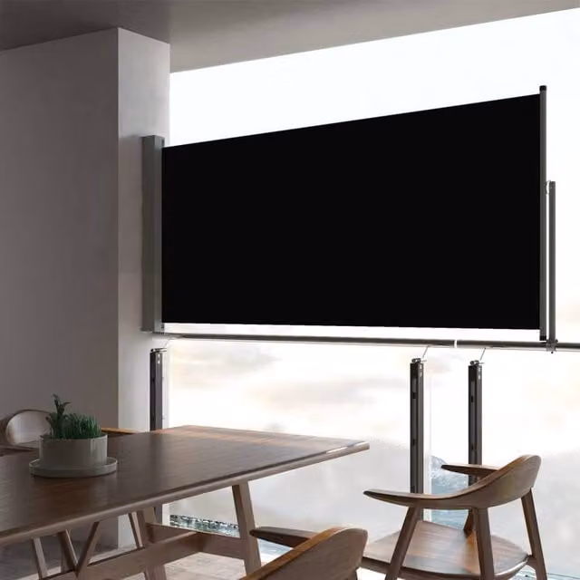 Berkfield Home Retractable Side Awning in Black, W/D/H: 300 x 60 cm – 1