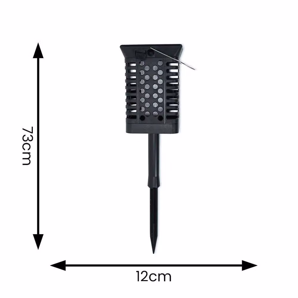 ValueLights Flame Effect Multi Function Solar Lantern Spike Light in Black – 3