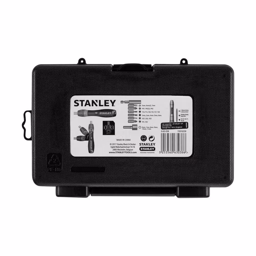 Stanley Pistol Grip Screwdriver Bit Set, 40 Pack, Black – 2
