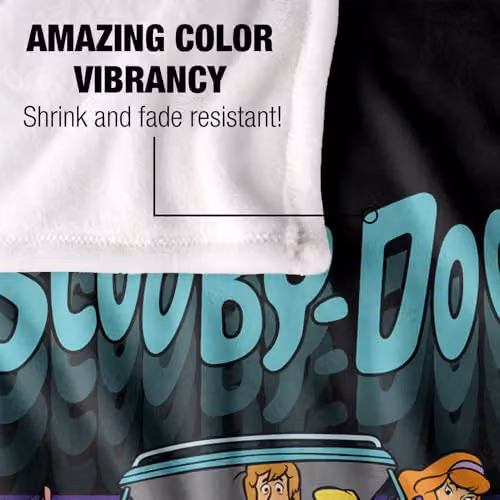LOGOVISION Scooby Doo Frightened Driving Super Soft Fleece Throw Blanket, Multicolour, W: 91.44 cm x D: 91.44 cm x H: 147 cm – 3