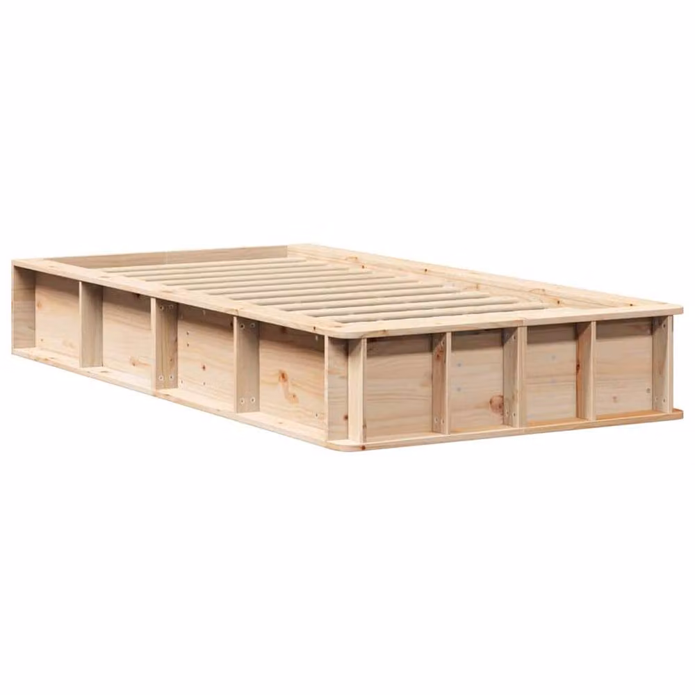 Berkfield Home Solid Pine Wood Bed Frame with Lift Up Base, Tan/Beige, W/D/H: 90 x 200 cm – 2