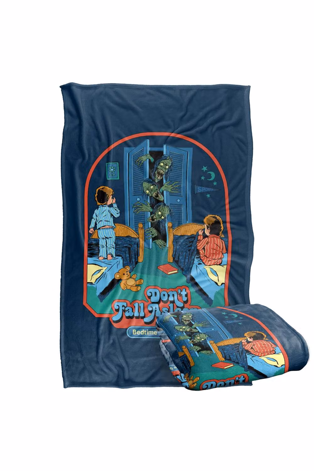 Steven Rhodes Don't Fall Asleep Super Soft Microfibre Fleece Throw Blanket, Multicolour, W/D/H: 91 x 147 cm – 2