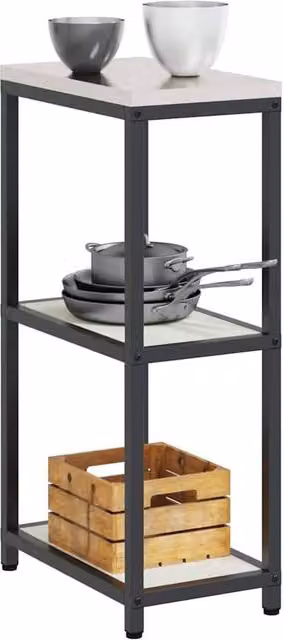 Berkfield Home White Steel Kitchen Storage Shelf