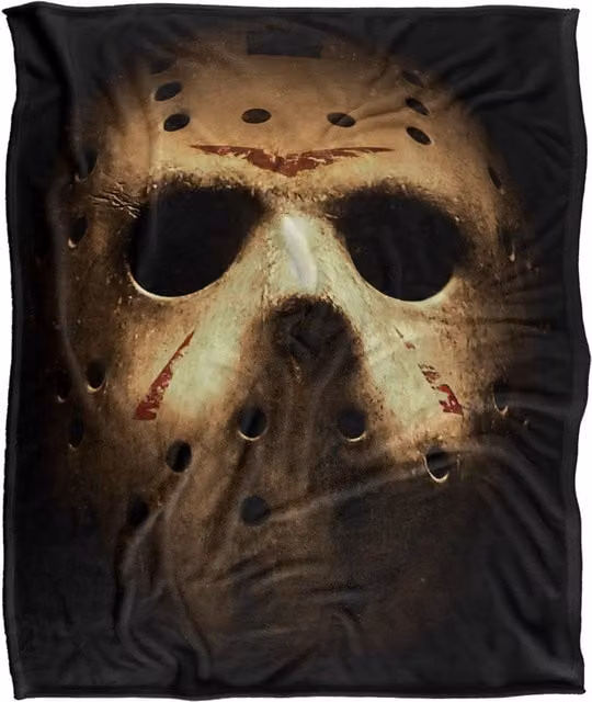 Warner Brothers Friday The 13th Silky Touch Super Soft Throw Blanket, White, W: 152 cm, D: 127 cm