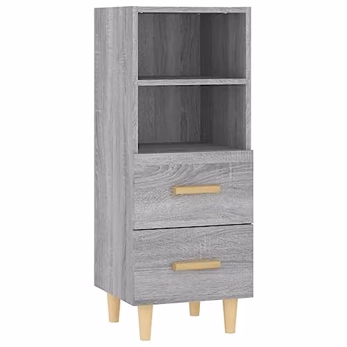 vidaXL Grey Sonoma Sideboard in Engineered Wood W/D/H: 34.5 x 34 x 90 cm – 1