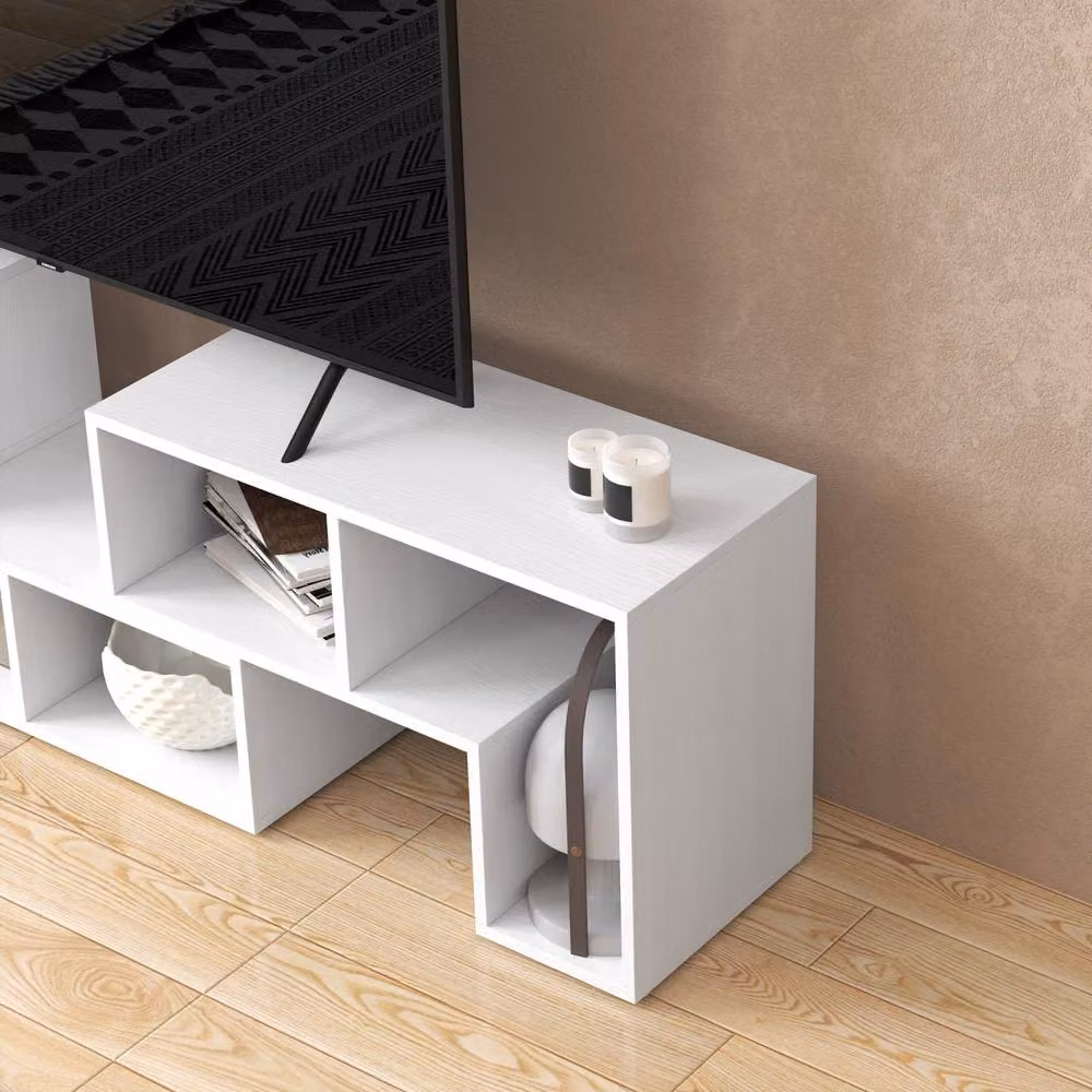 Wyld Haus Tota Modular TV Stand, White Wood Effect, W: 180 cm, D: 30.5 cm, H: 44 cm – 6