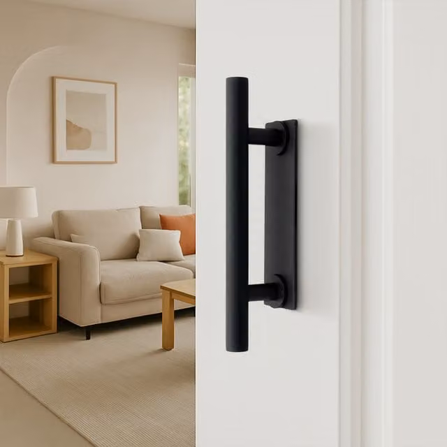 Lifeideas Polished Metal Door Handle in Black