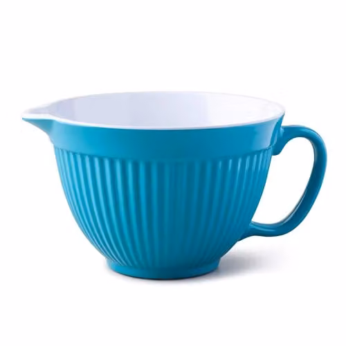 Zeal Melamine Mixing Bowl and Batter Jug with Pouring Spout and Non-Slip Base, Aqua – 4