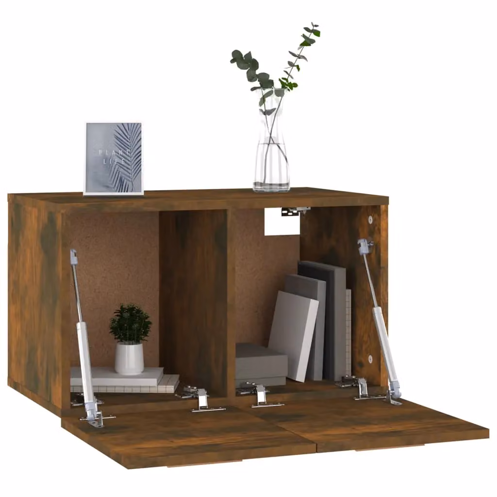 Berkfield Home Wall Cabinet in Smoked Oak, Brown, W/D/H: 60 x 35 x 35 cm – 3