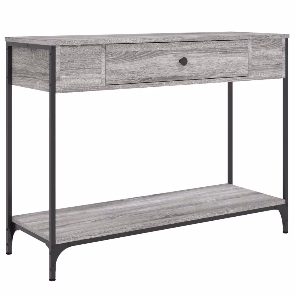 Berkfield Home Grey Sonoma Console Table, W: 100 cm, D: 34.5 cm, H: 75 cm – 2