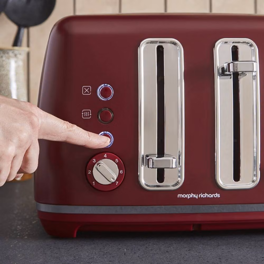 Morphy Richards Accents 4 Slice Toaster in Red – 4