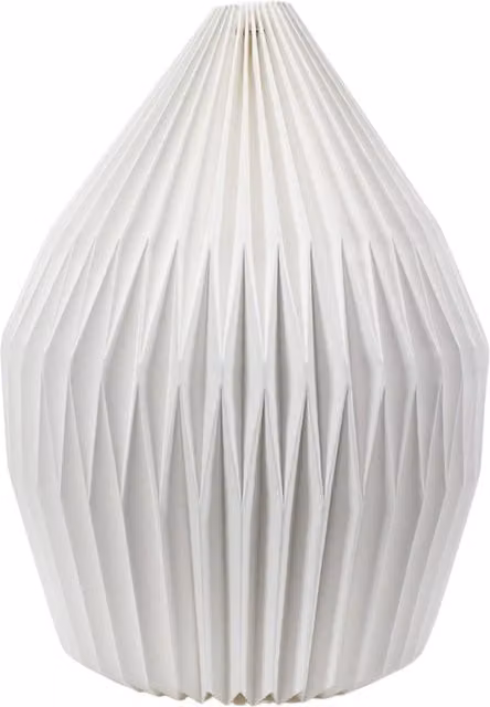 ValueLights Astrid Origami Teardrop Paper Pleated Ceiling Shade in White