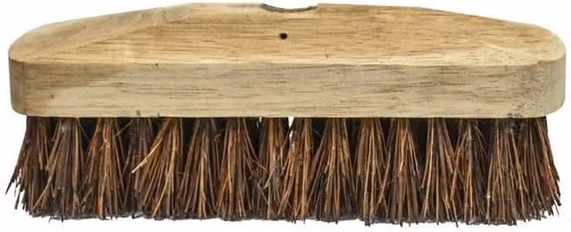 Faithfull Deck Scrub Stiff Broom Head with Natural Fibre and Wood, Width: 22.5 cm, Multi Colour