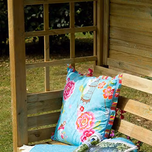 Forest Garden Cadiz Arbour in Brown Rustic Wood – 3