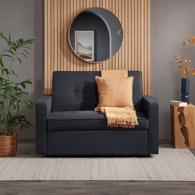 Birlea Otto Grey Fabric 2 Seater Sofa Bed with Mattress – 2