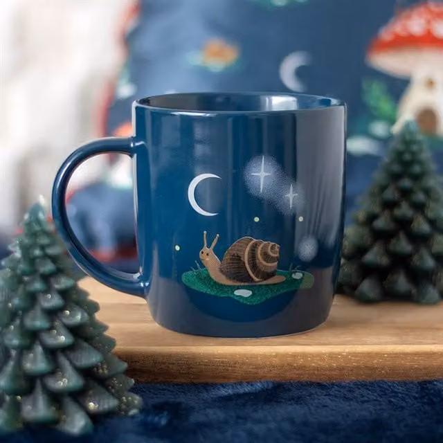 Gnome Sweet Gnome Winter Snail Multicolour Mug, 350 ml