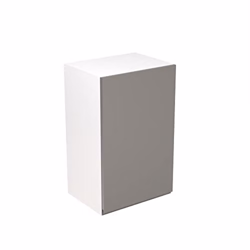 Kitchen Kit Modern Glossy Dust Grey Wall Mounted Bridging Cabinet with Soft Close J-Pull Doors W/D/H: 45 x 33 x 72 cm