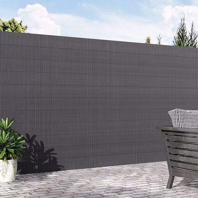 Breeins Semi-Transparent Mat Privacy Fence in Grey, W: 300 cm, H: 150 cm