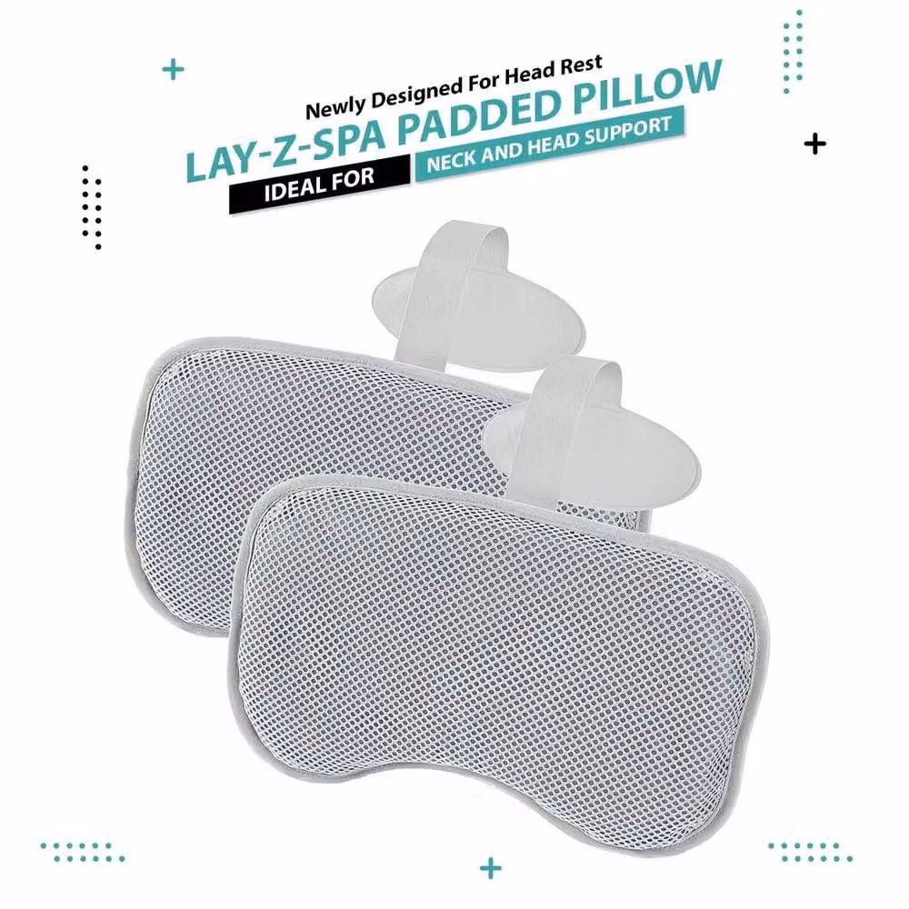 KORVIXA Set of 2 Grey Contoured Height Adjustable Neck and Head Support Pillows – 2