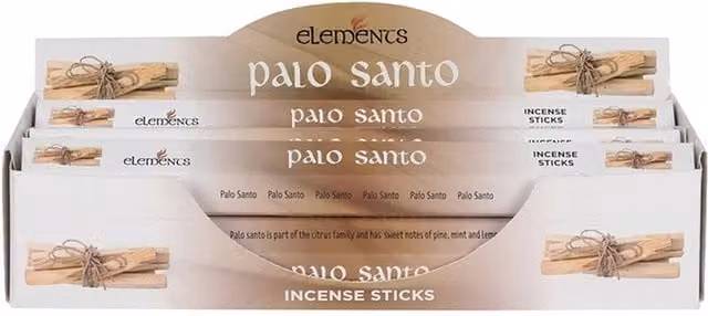 Elements Palo Santo Woody Incense Sticks, 6 Pack, Brown