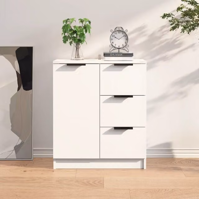 Berkfield Home Minimalist White Matt MDF Sideboard