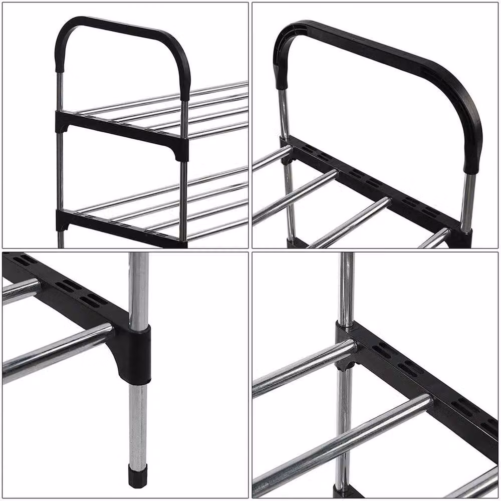 KORVIXA 5 Tier Metal Shoe Rack in Black – 2