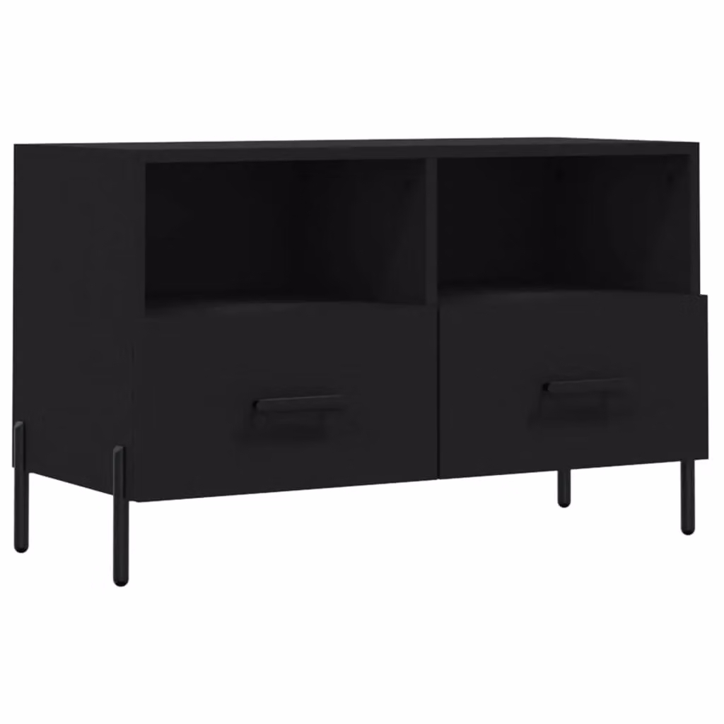 Berkfield Home Modern Black Matt TV Cabinet W/D/H: 80 x 36 x 50 cm – 2