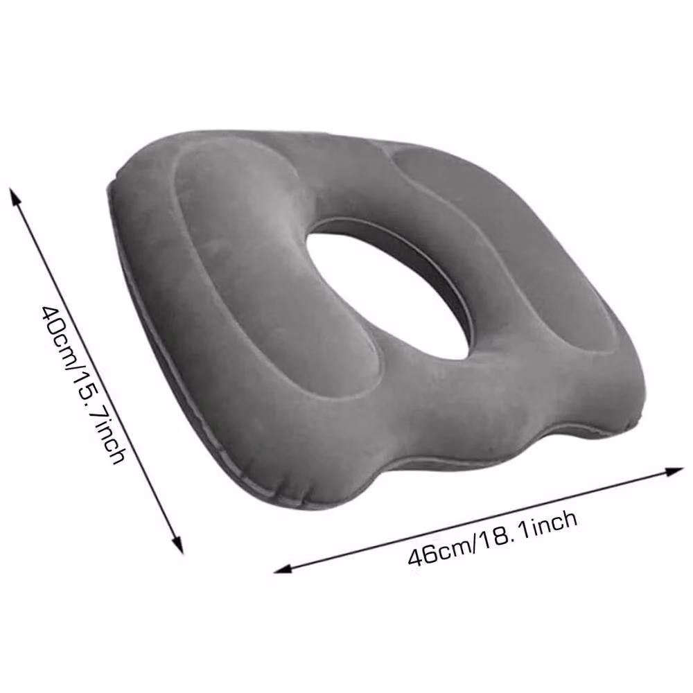 KORVIXA Grey Contoured Round Donut Seat Cushion, W/D/H: 100 x 100 x 190 cm – 2