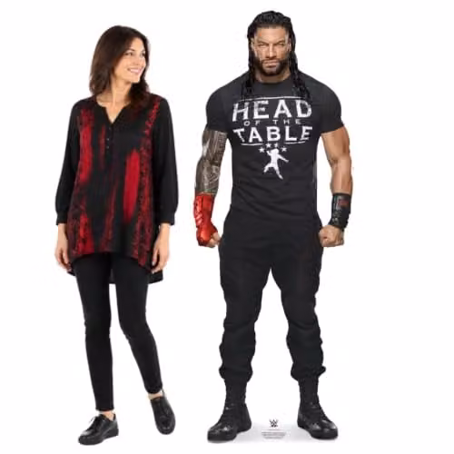 Star Cutouts WWE Roman Reigns Head of the Table Lifesize Cardboard Cutout with Mini – 1