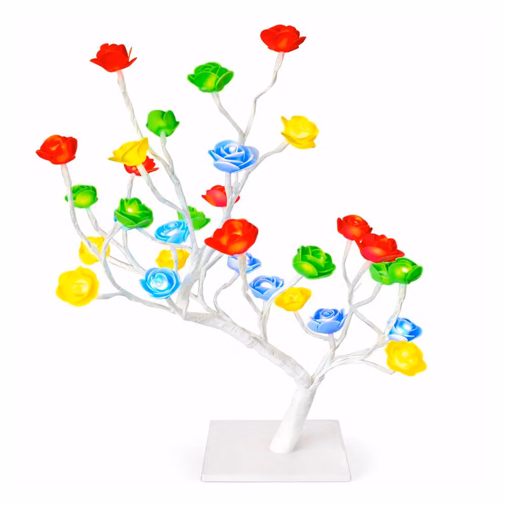 Simpa Rose Bonsai Style Tree 32LED Battery Operated Lamp in Multicolour – 2