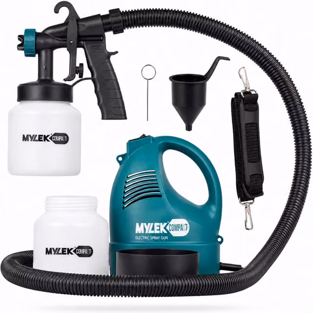Mylek 650W Electric Handheld Paint Sprayer Gun Kit in Blue
