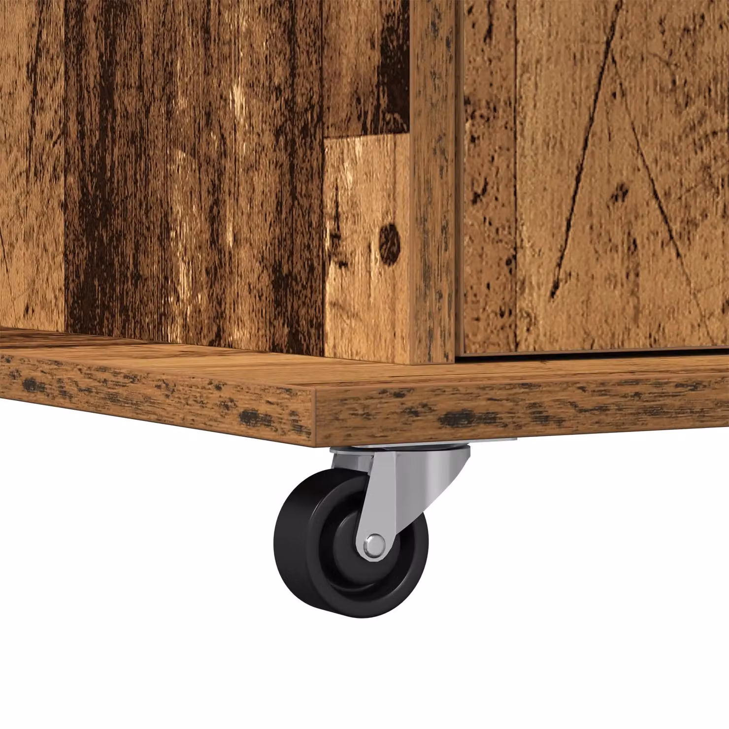 Berkfield Home Rustic Lectern Podium with Wheels in Brown Engineered Wood – 3