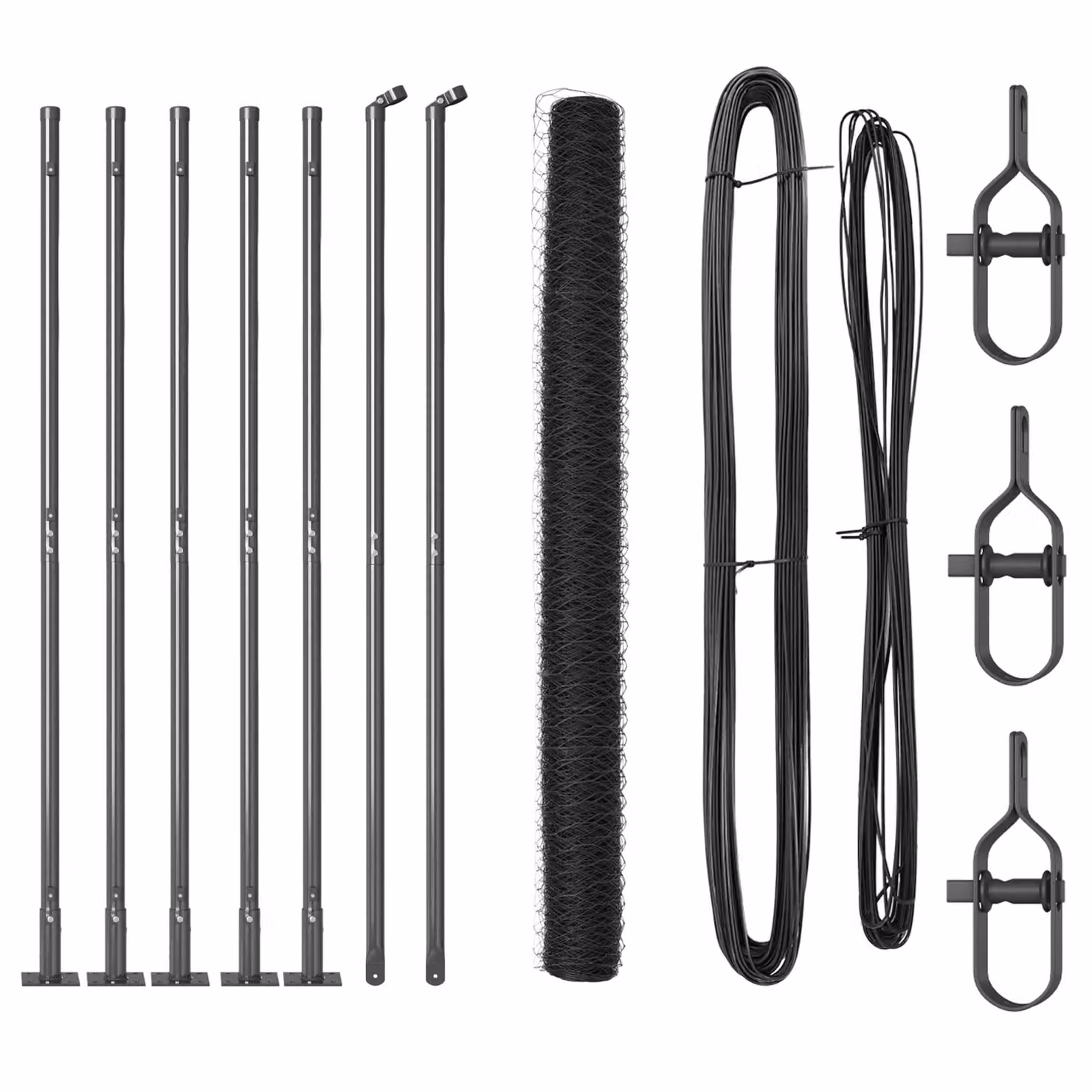 Berkfield Home Grey Steel Hexagon Fence, W: 10 m, H: 1.6 m – 2