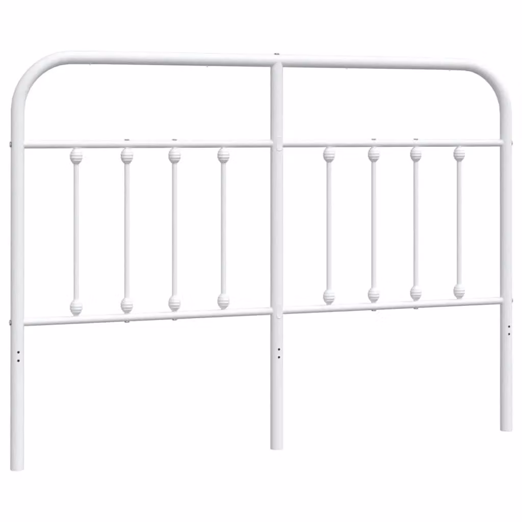 Berkfield Home Classic Metal Headboard in White, 135 cm – 2