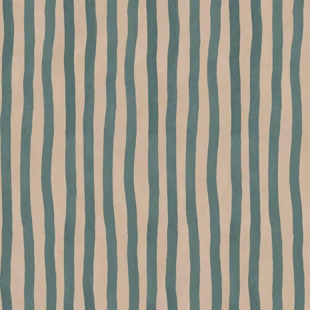 House of Hackney Artist's Stripe Wallpaper in Euphorbia and Alabaster White and Green